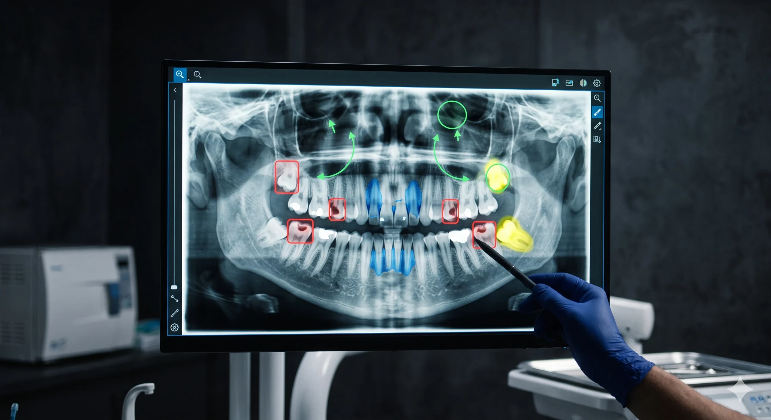Análise radiográfica assistida por inteligência artificial — detecção automática de lesões